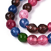 Dyed Natural White Jade Beads Strands G-T139-6mm-60-01-3