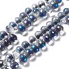 Electroplate Glass Beads Strands EGLA-L031-HR02-1