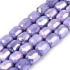 Anti-Tarnish Electroplate Glass Beads Strands EGLA-N027-03A-10-1