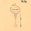 Brass Pave Cubic Zirconia Teardrop Hand Chain Finger Ring Bracelets for Women WGDC1F4-02-1