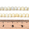 Anti-Tarnish Electroplate Rondelle Glass Beads Strands LS-EGLA-T021-4mm-17-04-4