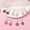 Lampwork Starfish Dangle Earrings EJEW-JE05443-2