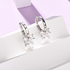 Bowknot with Round Brass Hoop Earrings EJEW-D351-12P-4