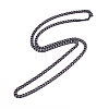 Men's 667 Stainless Steel Cuban Link Chain Necklaces NJEW-G340-07B-1-2