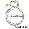 Natural Amethyst & Imitation Pearl Beaded Bracelets for Women UB9347-4