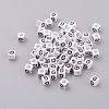  50g Opaque Acrylic Horizontal Hole Letter Beads SACR-TA0001-19G-1