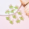 10Pcs Glass Pendants PALLOY-YW00093-03-1