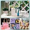 Transparent Frosted PVC Plastic Gift Tote Bags with Green Ribbon ABAG-WH0048-68B-5