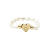 Natural Freshwater Pearl & 304 Stainless Steel Bead Finger Rings RJEW-FS00001-04-1