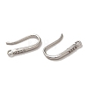 Rack Plating Brass Micro Pave Clear Cubic Zirconia Earring Hooks KK-A231-12P-2