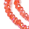 Baking Electroplate Glass Beads Strands DGLA-A039-J8mm-BM-4