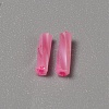 Opaque Colours Glass Twist Bugle Beads GLAA-WH0039-08E-2