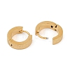 Ion Plating(IP) Sand Flash 304 Stainless Steel Hoop Earrings for Women EJEW-M001-03G-2