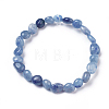 Natural Blue Aventurine Bead Stretch Bracelets BJEW-K213-02-2