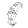 Non-Tarnish 304 Stainless Steel Hollow Open Cuff Bangles BJEW-Q348-03P-08-1