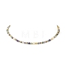 Faceted Natural Fluorite and Pearl Beaded Necklaces NJEW-JN06644-4
