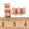 925 Sterling Silver Micro Pave Cubic Zirconia Screw Clasps STER-U001-04B-G-3