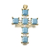 Brass Pave Cubic Zirconia Pendants CU-CBAE7DF-11G-C05-1