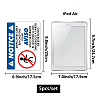 5Pcs Waterproof PVC Warning Sign Stickers DIY-WH0237-028-2