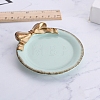 Round with Bowknot Porcelain Jewelry Plate PW-WG009F2-04-1