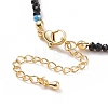 Shell & Glass Beaded Necklace for Women NJEW-JN03910-7