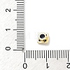 Square Brass Micro Pave Cubic Zirconia Cabochons KK-P345-13G-E09-3