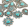 10Pcs 5 Styles Synthetic Turquoise Dyed Pendants FIND-TA0003-28-10