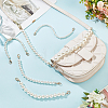   6Pcs 6 Style Resin Imitation Pearl Beaded Chain Purse Strap Extenders FIND-PH0009-60-5