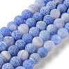 Frosted Natural Weathered Agate Beads Strands G-F367-8mm-01-2