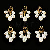 6Pcs Natural Cultured Freshwater Pearl Rice Beaded Pendants PALLOY-TA00380-3