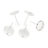 304 Stainless Steel Stud Earring Settings STAS-H436-20B-G01-1