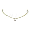 Brass Clover Pendant Necklace NJEW-JN04325-02-5
