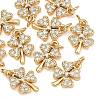 SHEGRACE Brass Micro Pave Clear Cubic Zirconia Charms XGRQ2O113-415G-1
