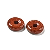 Natural Red Jasper Donut/Pi Disc Charms G-G142-01R-2