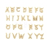 26Pcs Brass Micro Pave Clear Cubic Zirconia Pendants KK-H252-02G-1