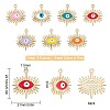 28pcs 7 colors Alloy Enamel Pendants ENAM-SC0002-45-2