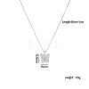 Brass Micro Pave Cubic Zirconia Openable Blank Locket Pendant Necklaces for Engraved Name FS-WG25E25-08-1