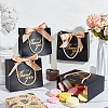 Rectangle Paper Wrapping Handle Bags with Ribbon CARB-WH0001-07C-4