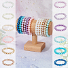 12Pcs 12 Colors Glass Pearl Stretch Bracelets Set BJEW-FH00001-3