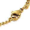 304 Stainlessa Steel Curb Chain Pendant Necklaces NJEW-H034-02G-3