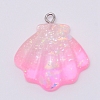 Transparent Resin Pendants RESI-WH0011-31A-1