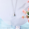 Teardrop 201 Stainless Steel Memorial Urn Ashes Pendant Necklaces DIY-CN0003-40P-3