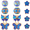 12Pcs 12 Styles Handmade Cloisonne Beads CLB-BBC0001-01-1