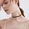 6MM Flat Leather Cord Adjustable Choker Necklaces NJEW-CL0001-26-5