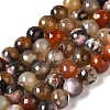 Dyed & Heated Natural Fire Crackle Agate Beads Strands G-P539-B01-04-1