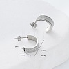 304 Stainless Steel Stud Earrings LS-JA5622-2