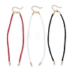 3Pcs 3 Colors 3MM Round Nylon Twisted Cord Necklace Making AJEW-JB01469-1