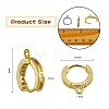 8Pcs 2 Colors Brass Huggie Hoop Earring Findings KK-SZ0005-36-7