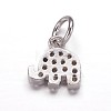 Brass Micro Pave Cubic Zirconia Pendants ZIRC-K070-42P-2