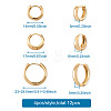 YILISI 6 Pairs 3 Styles Brass Huggie Hoop Earrings EJEW-YS0001-01-6